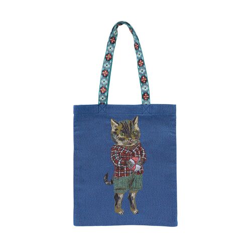 トートバッグ猫イラスト刺繍